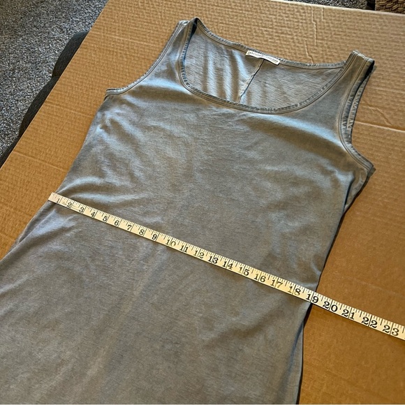 Peruvian Connection Vintage Wash Pima Cotton Tank Maxi Dress Grey size L - Picture 9 of 13